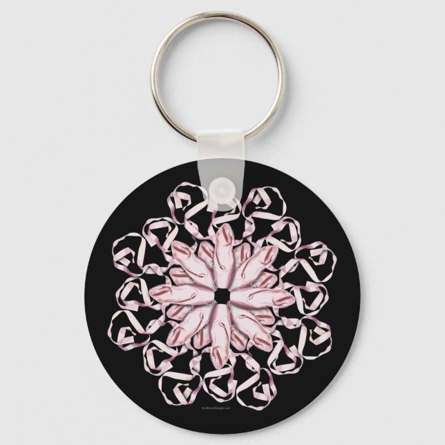 Ballet Pattern (pink) Keychain (Front)