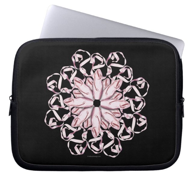 Ballet Pattern (pink) Laptop Sleeve (Front)
