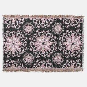 Ballet Pattern (pink) Throw Blanket