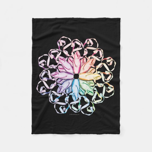 Ballet Pattern (spectral) Fleece Blanket (Front)