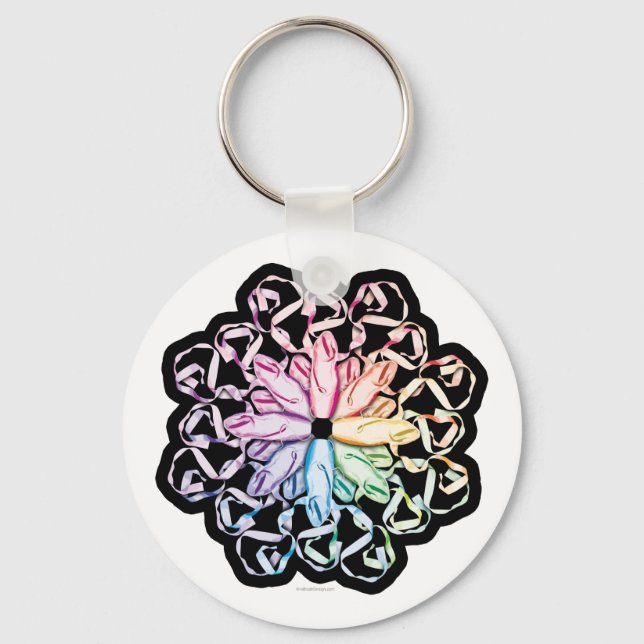 Ballet Pattern (spectral) Keychain (Front)