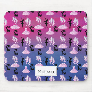 Ballet Pattern with Dance Attire and Ballerina Mouse Mat