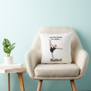 Ballet Performing In Style Ballerina Dancer Cushion