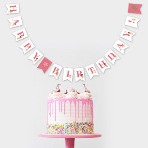 Ballet Pink Ballerina Happy Birthday  Bunting
