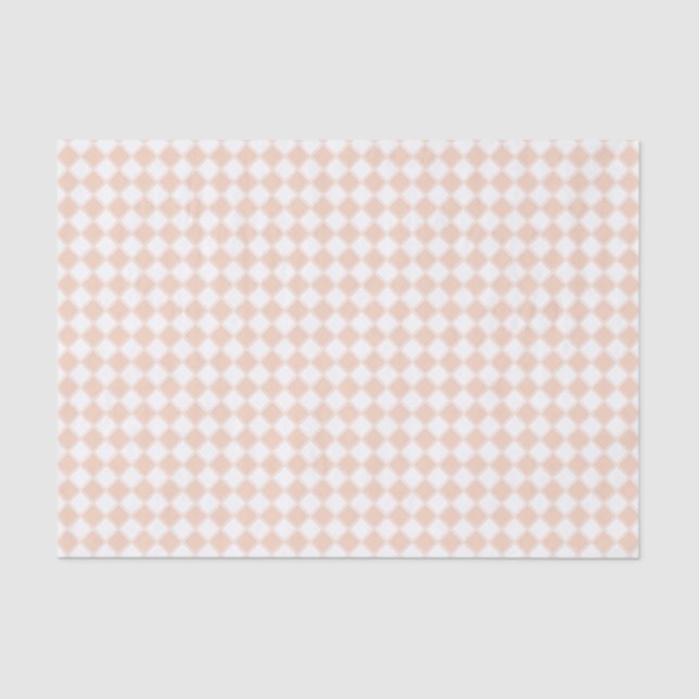 Ballet Pink Diamond Check Tissue Paper (Front)
