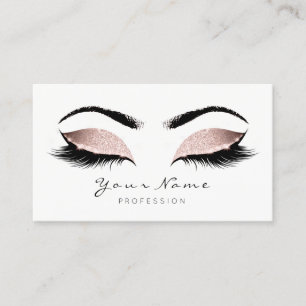 Ballet Pink Makeup Artist Lashes Beauty Studio Appointment Card