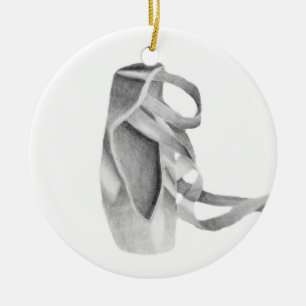 Ballet Pointe Shoe Graphic Ceramic Tree Decoration