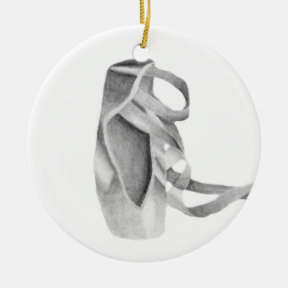 Ballet Pointe Shoe Graphic Ceramic Tree Decoration