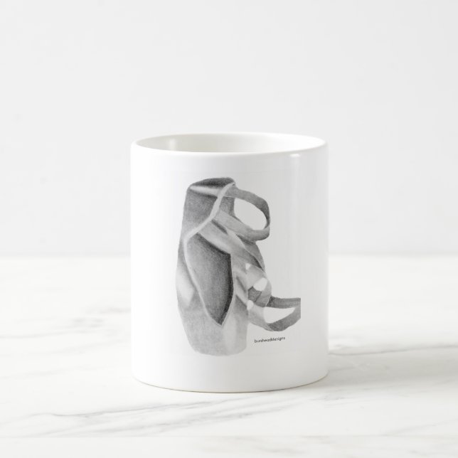 Ballet Pointe Shoe Graphic Coffee Mug (Center)