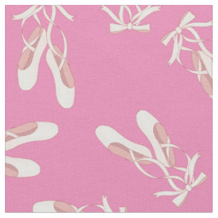 Ballet Pointe Shoes Cute Dance Dancer Pink Girls Fabric