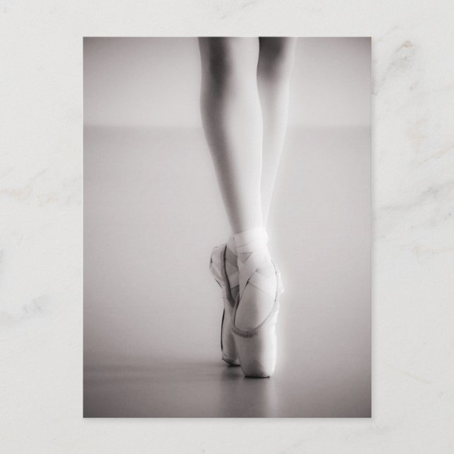 Ballet Pointe Shoes Sepia Dancing Slippers Postcard (Front)