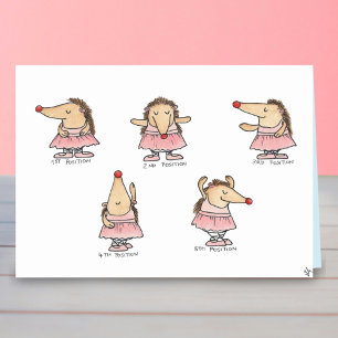 BALLET POSITIONS greeting card by Nicole Janes