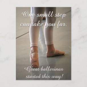 BALLET POSTCARD CUTE BALLERINA DANCER MOTIVATION