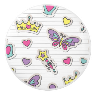 ballet princess pattern ceramic knob