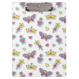 ballet princess pattern clipboard