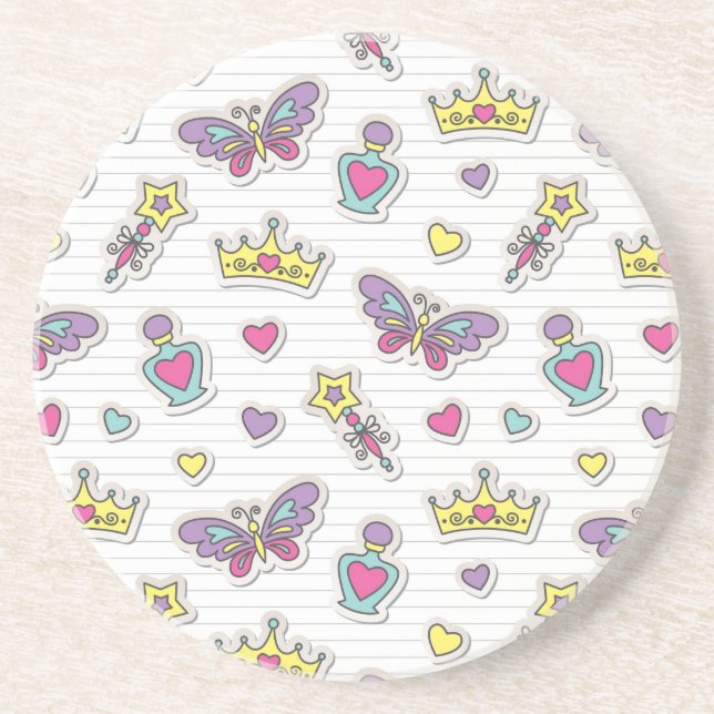 ballet princess pattern coaster (Front)