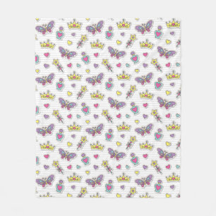 ballet princess pattern fleece blanket