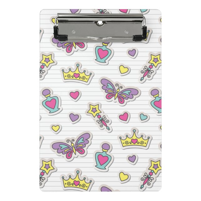 ballet princess pattern mini clipboard (Front)