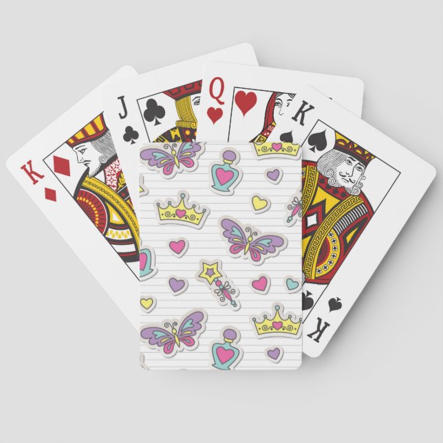 ballet princess pattern playing cards (Back)