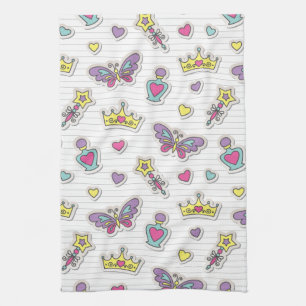 ballet princess pattern tea towel
