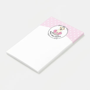 Ballet Princess Yellow Lab Labrador Retriever Dog Post-it Notes
