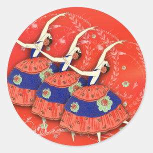 Ballet Printemps in Red Ballerina Labels