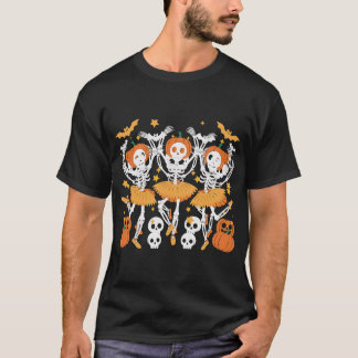 Ballet Pumpkin Skeleton Halloween T-Shirt – Scary