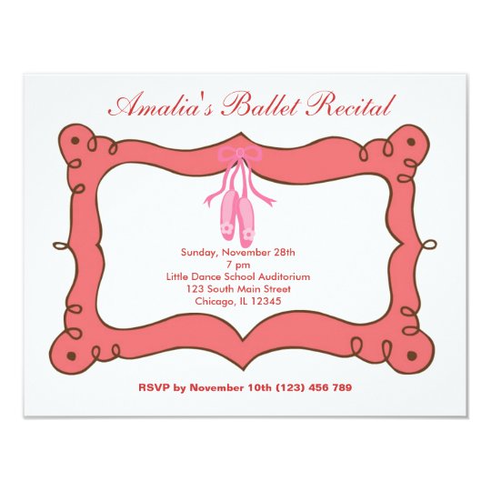 Ballet Recital Card