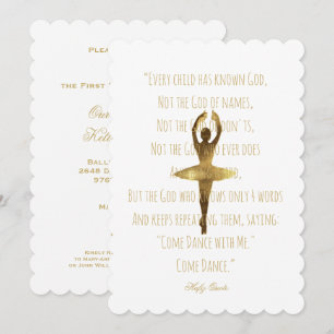 Ballet Recital Dancer Ballerina Quote Dance Event Invitation