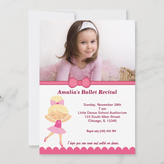 Ballet Recital Invitation (Front)