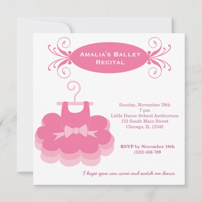 Ballet Recital Invitation (Front)