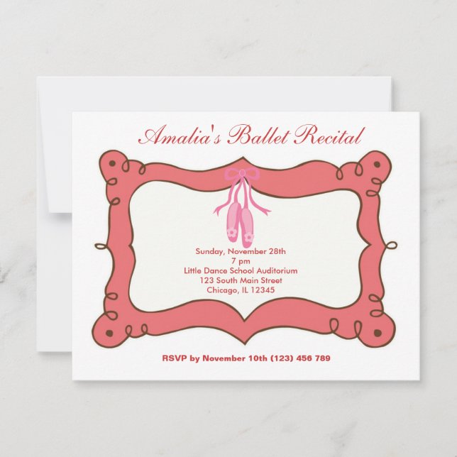 Ballet Recital Invitation (Front)