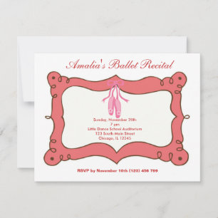 Ballet Recital Invitation