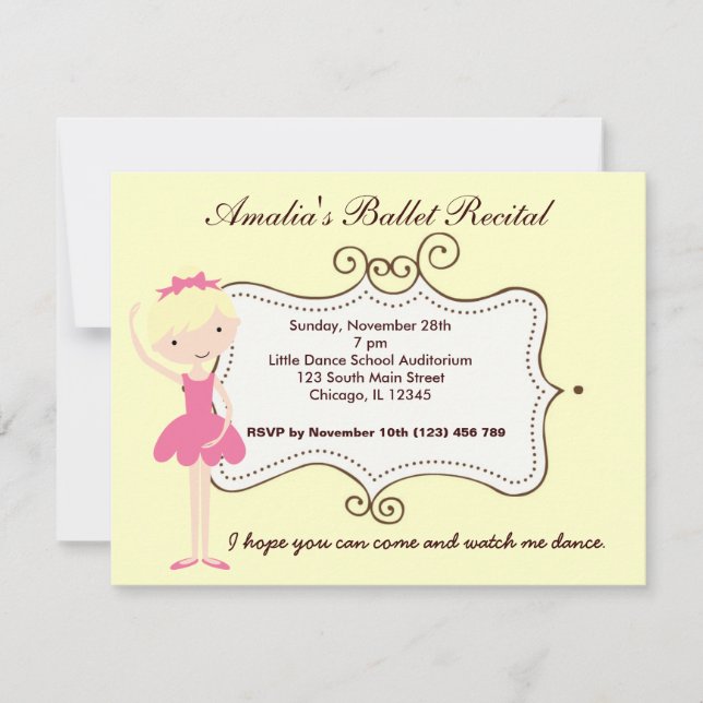 Ballet Recital Invitation (Front)