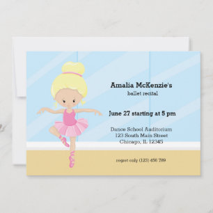 Ballet recital invitation