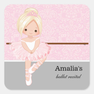 Ballet recital square sticker