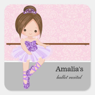 Ballet recital square sticker