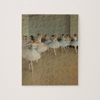 Ballet Rehearsal Artwork - Dance in a Grand Hall Jigsaw Puzzle