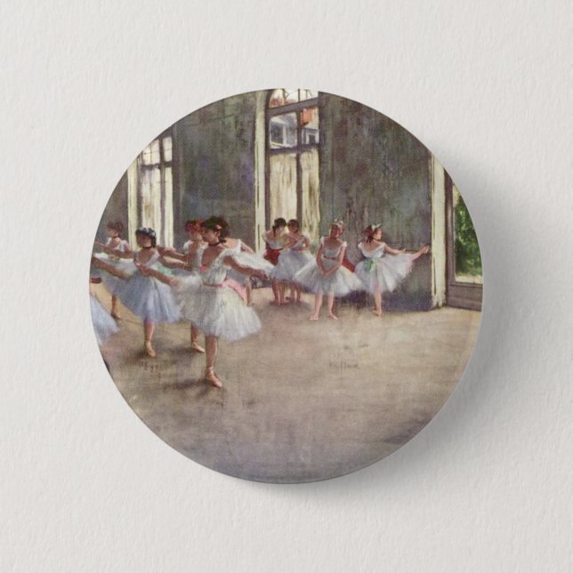 Ballet Rehearsal by Degas 6 Cm Round Badge (Front)