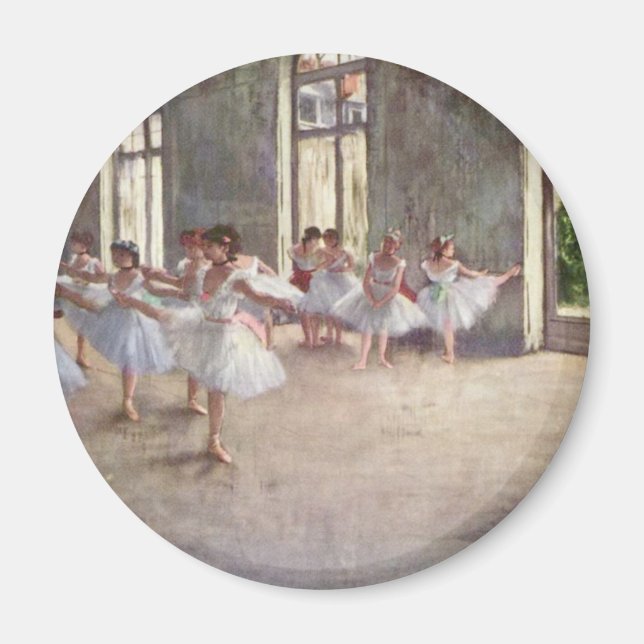 Ballet Rehearsal by Degas Magnet (Front)