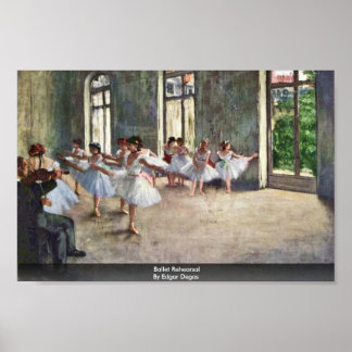 Ballet Rehearsal By Edgar Degas Poster