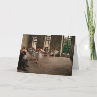 Ballet Rehearsal - Edgar Degas - 1873 Card