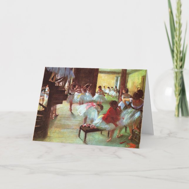 Ballet Rehearsal - Edgar Degas - 1880 Card (Front)