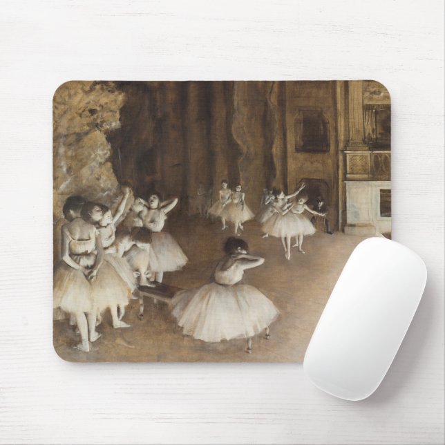 Ballet Rehearsal on Stage | Edgar Degas Mouse Mat (With Mouse)