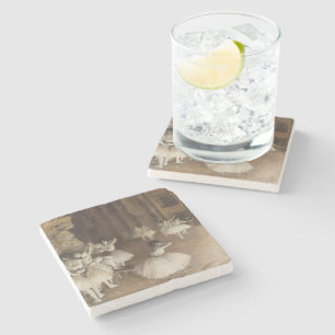 Ballet Rehearsal on Stage Edgar Degas Stone Coaster