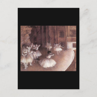 Ballet Rehearsal On The Stage Postcard