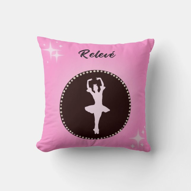 Ballet Releve Position Throw Pillow (Front)