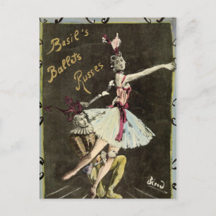 Ballet Russe Dancers Postcard