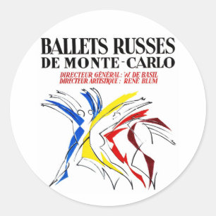 Ballet Russes - Abstract Dancer Lover Art Classic Round Sticker