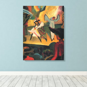 Ballet Russes, Russian Ballet by August Macke Canvas Print